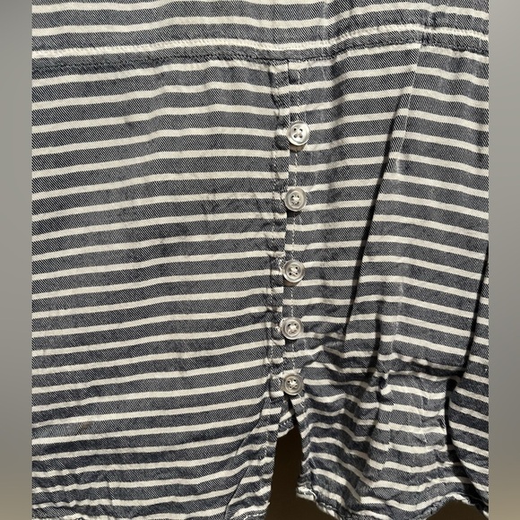 A.L.C Classic Blue and White Striped Boyfriend Button Down - Picture 8 of 9